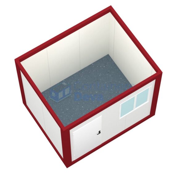 container birou deva 3metri rosu2