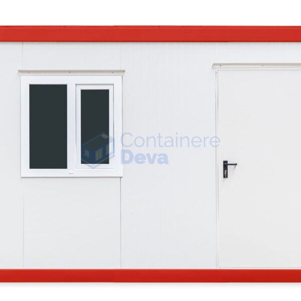 container birou deva 4metri 1geam rosu