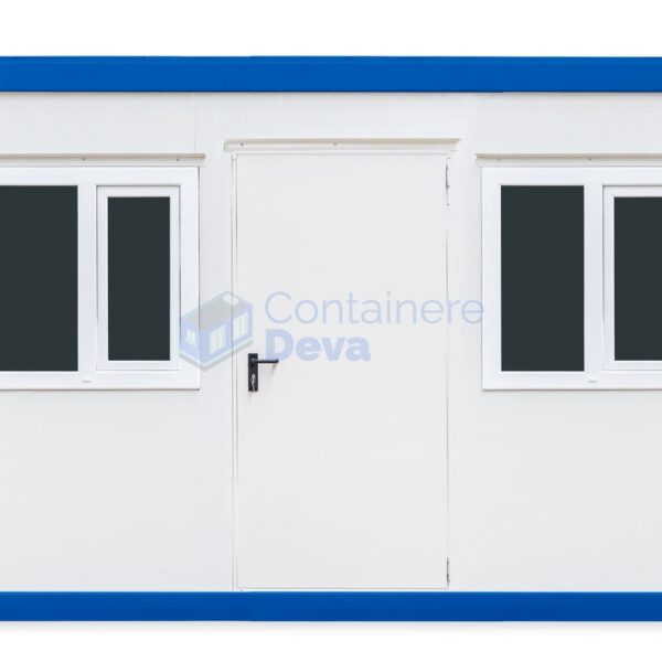 container birou deva 4metri 2geamuri albastru