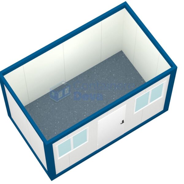 container birou deva 4metri 2geamuri albastru2
