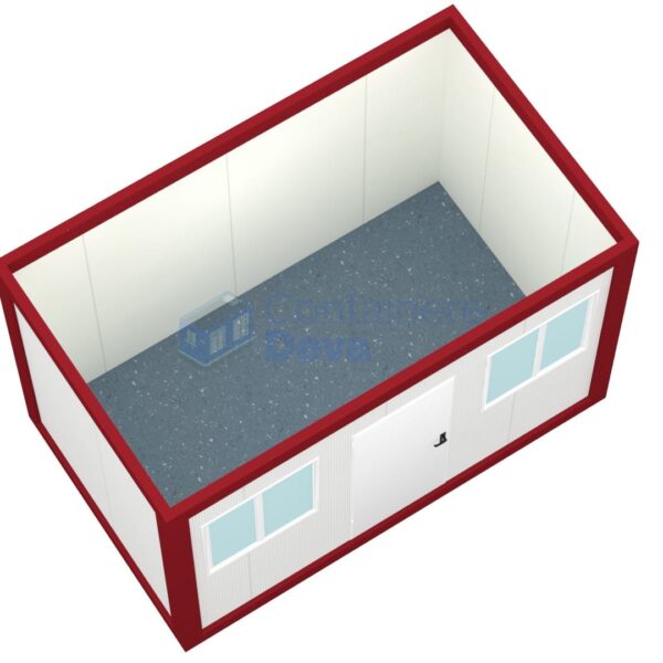 container birou deva 4metri 2geamuri rosu2