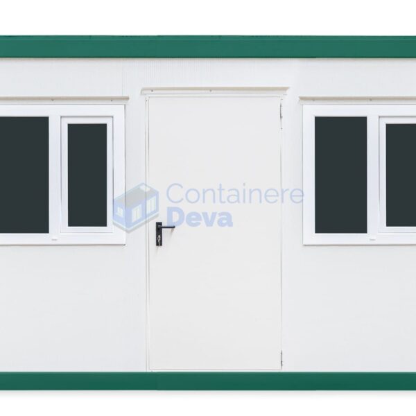 container birou deva 4metri 2geamuri verde