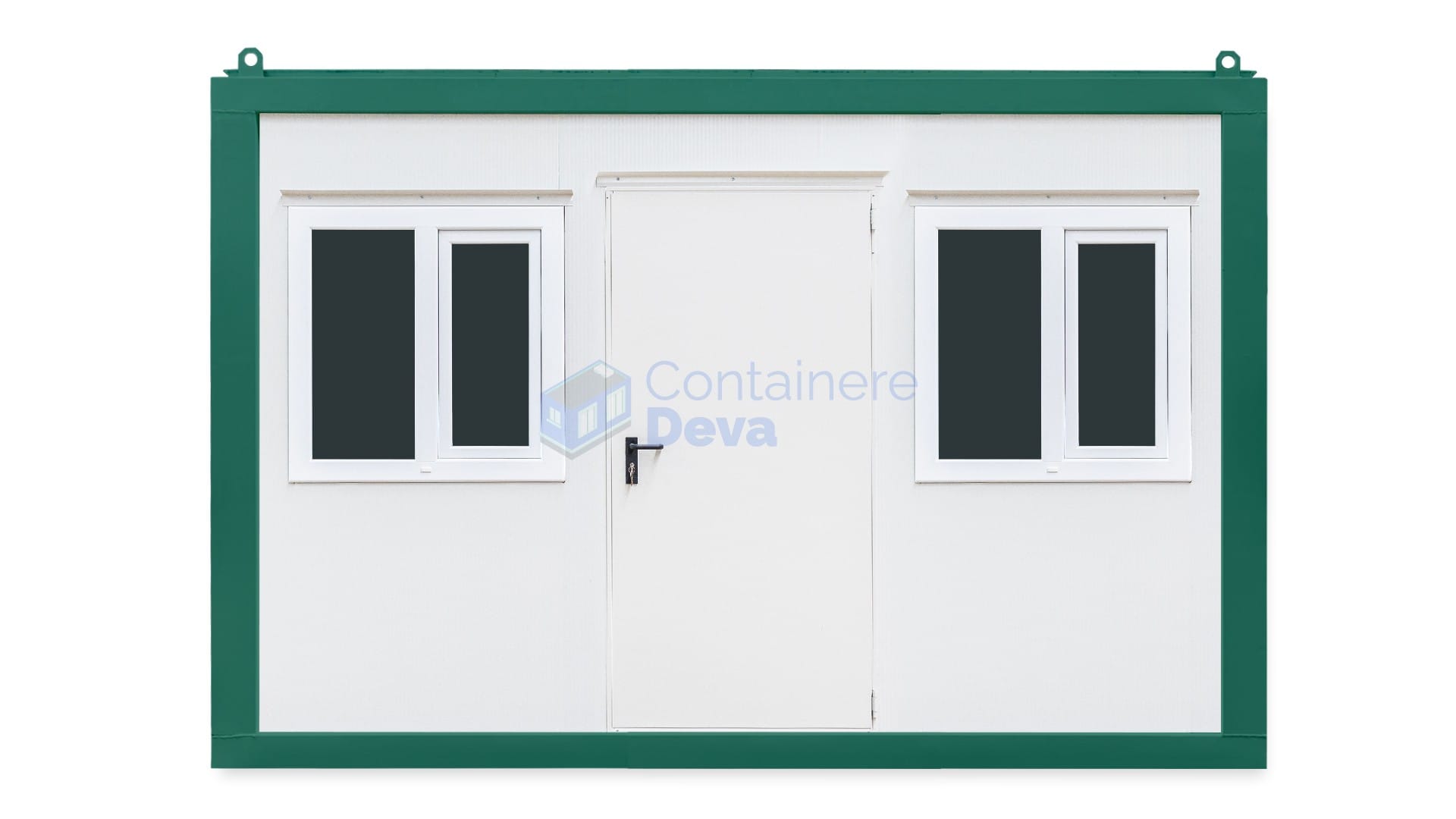 container birou deva 4metri 2geamuri verde