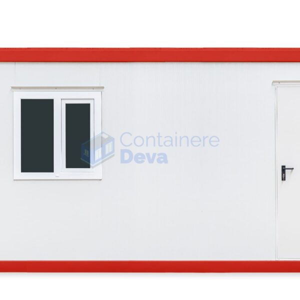 container birou deva 6metri 1geam rosu