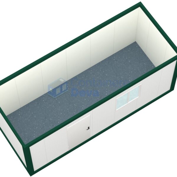 container birou deva 6metri 1geam verde2