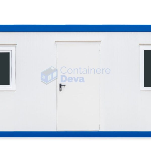 container birou deva 6metri 2geamuri albastru