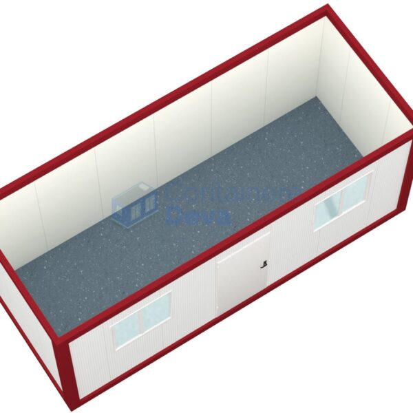 container birou deva 6metri 2geamuri rosu2