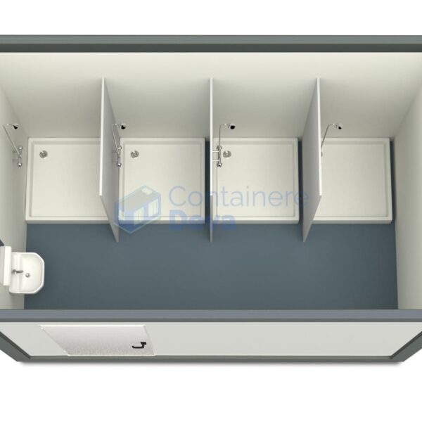 container sanitar deva 4metri 4dusuri gri